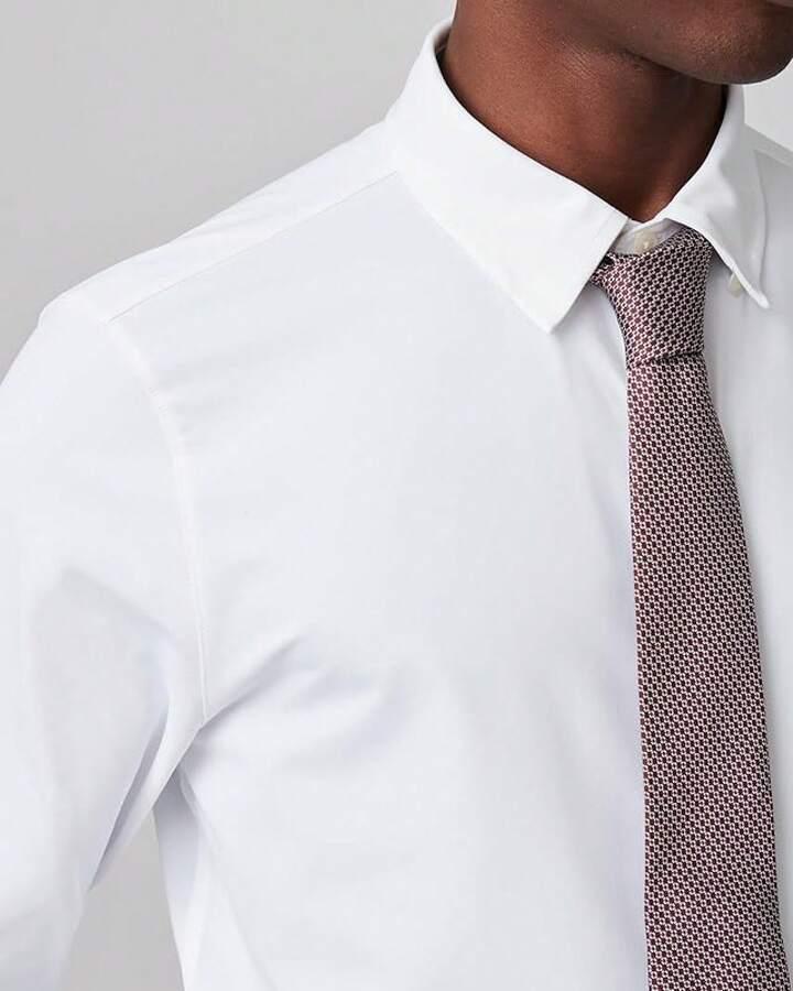 Men’s Commuter Shirt, Performance Dress Shirts For Men, Machine Washable, Wrinkle Resistant, Slim Fit Button Down Shirt Halloween