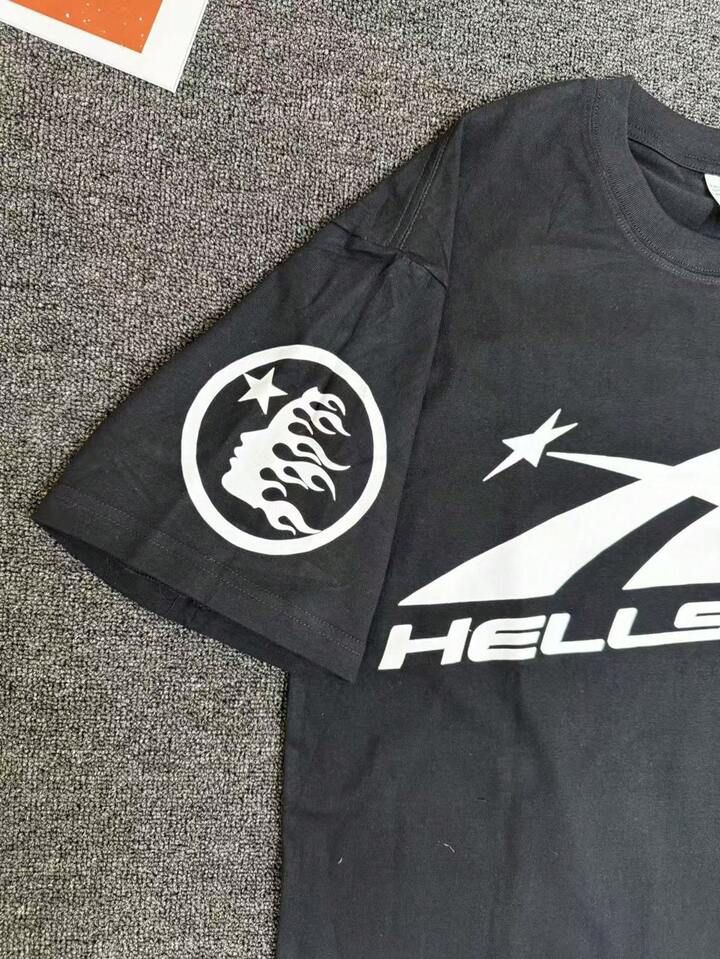 Men’s Fashionable Y2K Graphic Print Swag Crew Neck Short Sleeve T-Shirt Pure Cotton