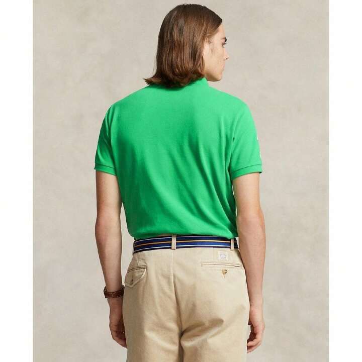 Polo Polo Shirt Men’s Green Big Pony Mesh Custom Slim Fit MAC151